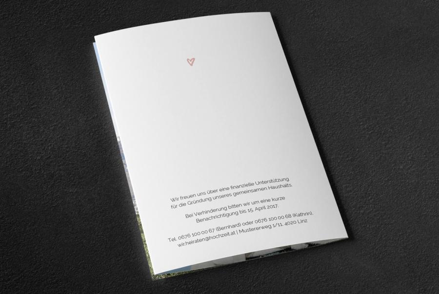 Design Gestaltung Print Hochzeitseinladung