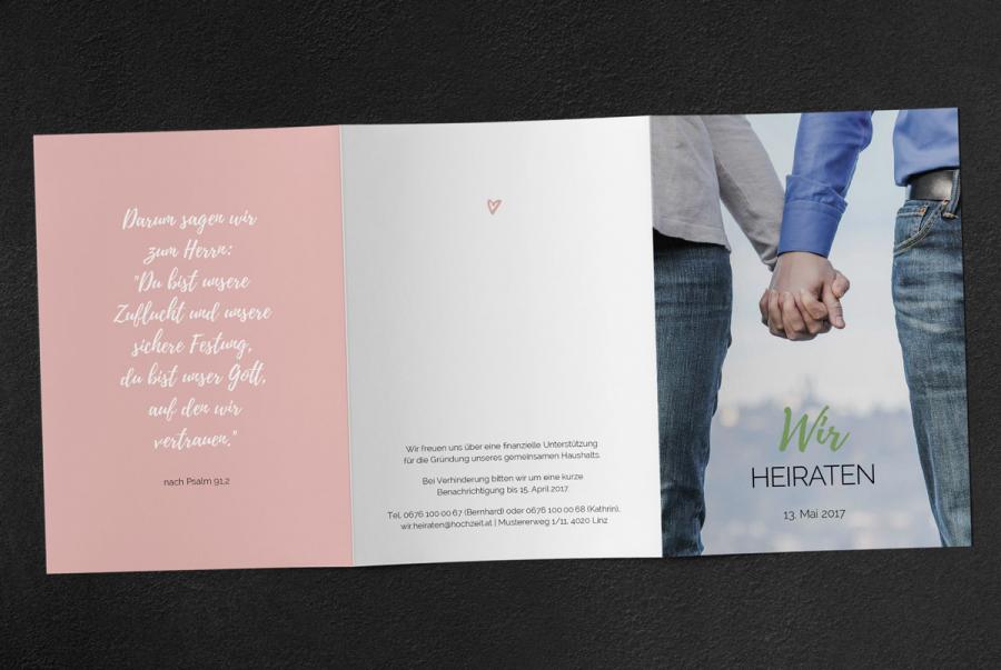 Design Gestaltung Print Hochzeitseinladung