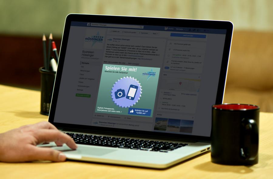 Design-Konzept, Schriftkonzept und Formensprache Social Media Facebook Busreisen Hössinger GmbH